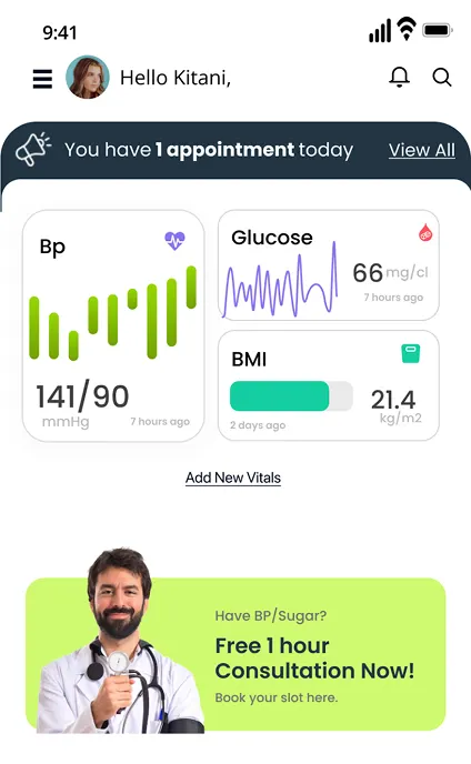 Dr Smart Go health app on a smartphone